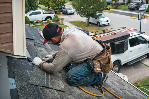 Professional Emergency Roof Repair technician working in Clarkfield, MN